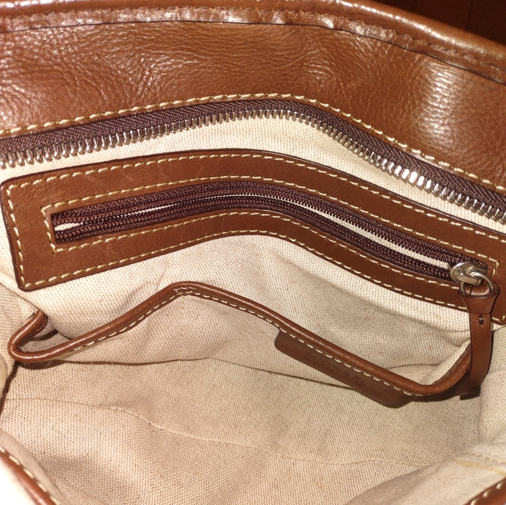 Michael Kors beige and brown logo leather handbag - Picture 4 of 6